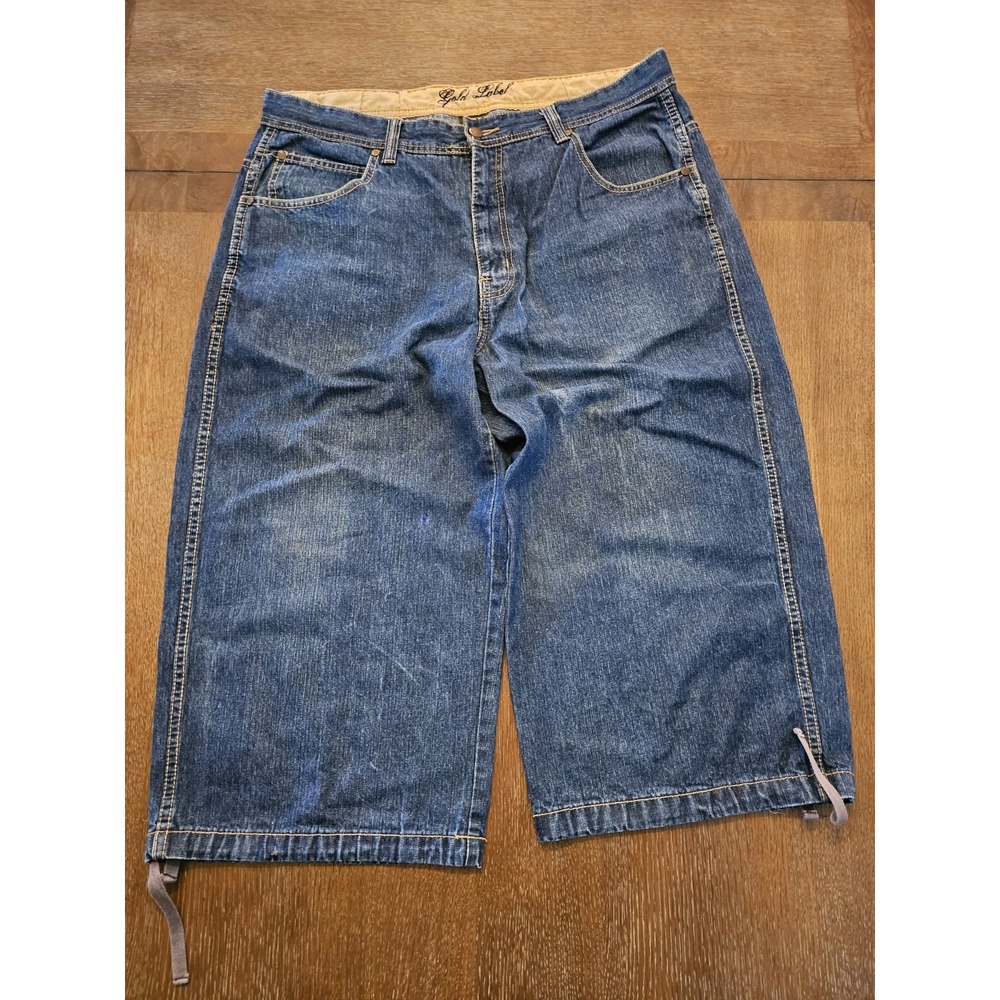 MENS GOLD LABEL DENIM LONG SHORTS WITH DRAWSTRING‎ BOTTOM Size 38